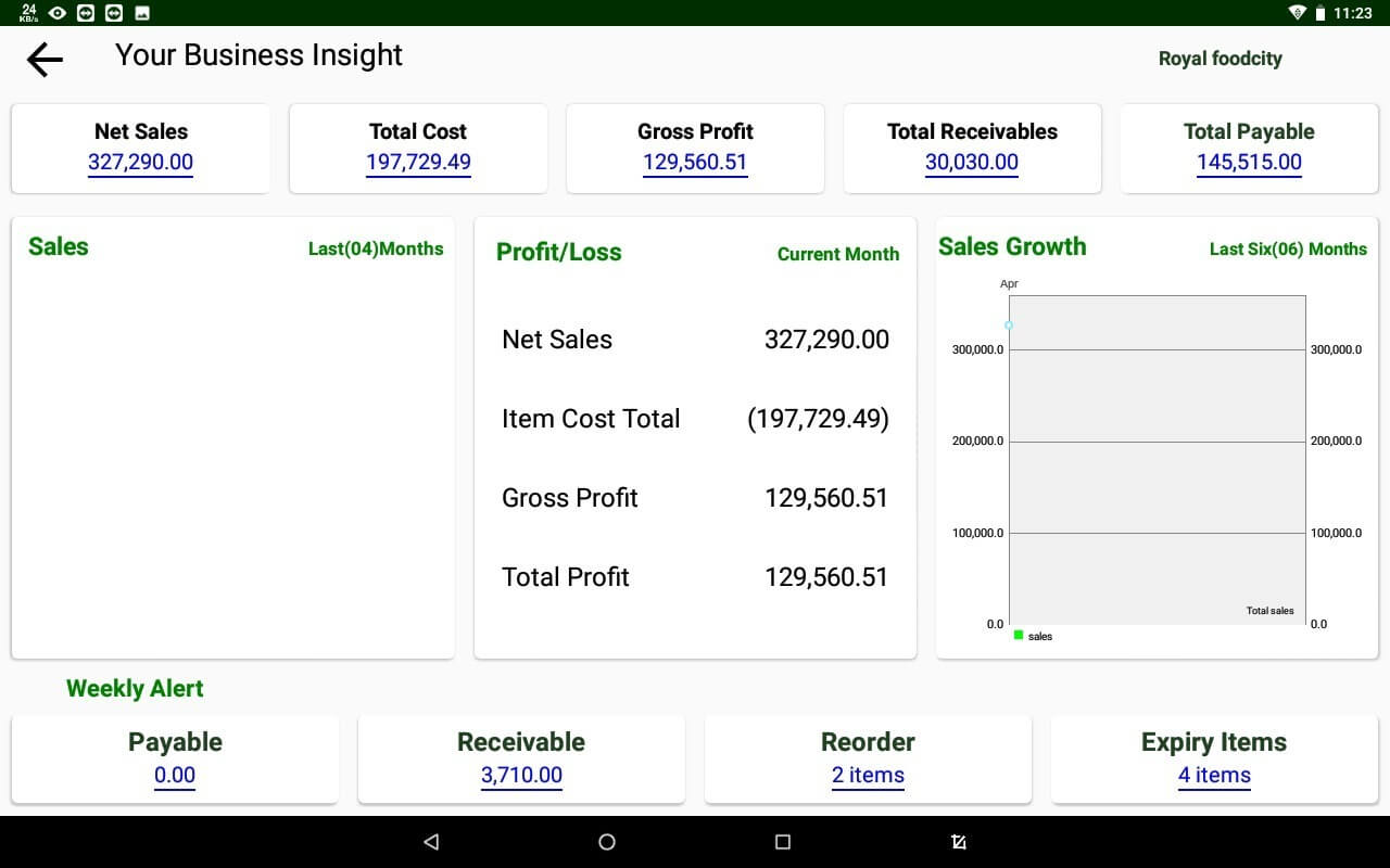 Business insight Dashboard